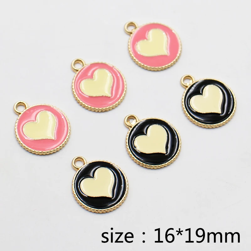 New 10 pcs 16*19mm alloy round peach heart resin pendant DIY exquisite handmade gift box jewelry decoration necklace accessories
New 10 pcs 16*19mm alloy round peach heart resin pendant DIY exquisite handmade gift box jewelry decoration necklace accessories