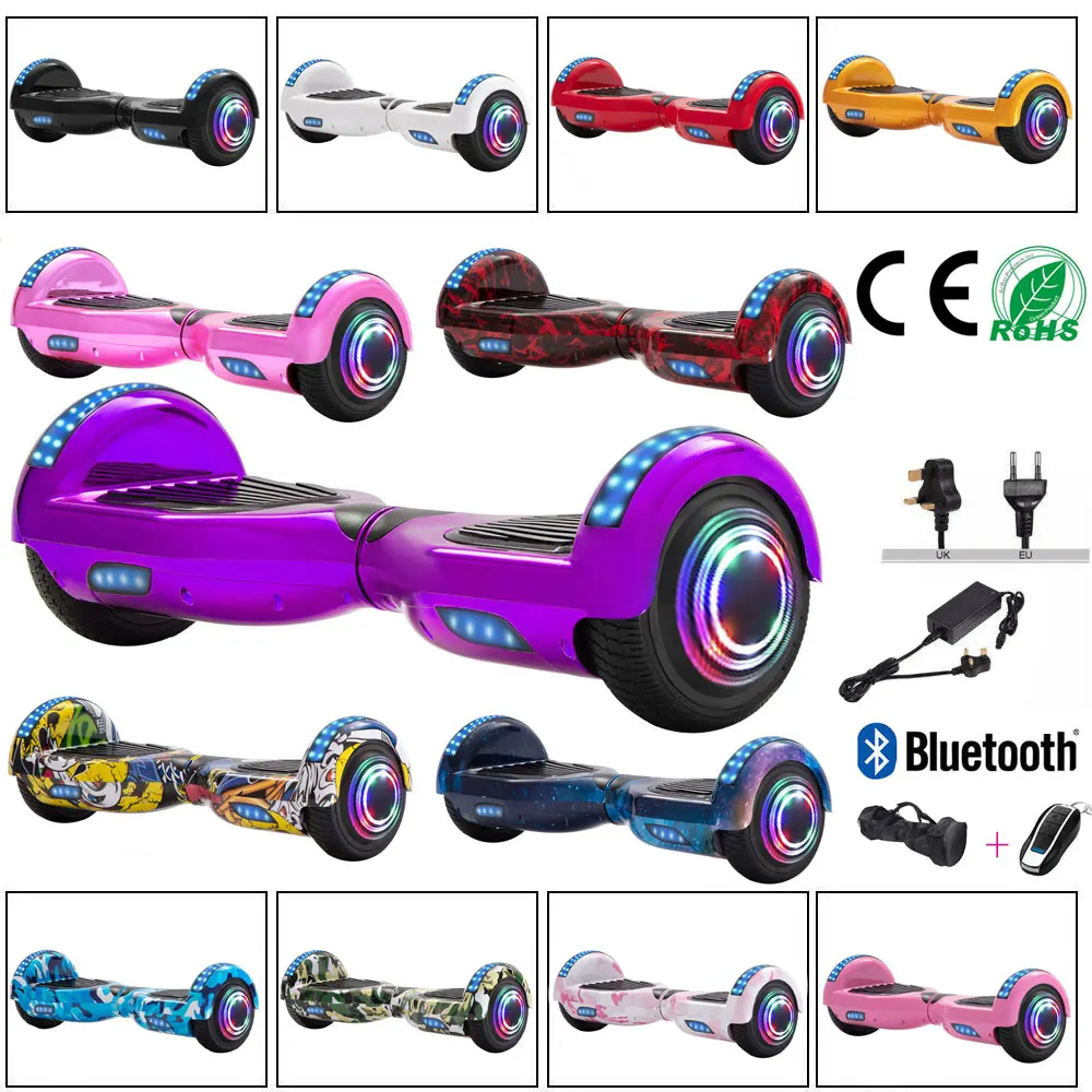 Hoverboard 6.5 Inch Bluetooth Electric Self Balance Scooters Two Wheels Skateboard 500W Motor 2Ah Battery Best Gift For Kids
Hoverboard 6.5 Inch Bluetooth Electric Self Balance Scooters Two Wheels Skateboard 500W Motor 2Ah Battery Best Gift For Kids