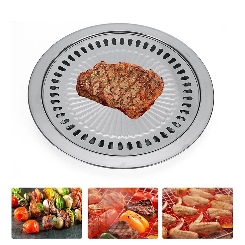 Round Barbecue Plate With Oil Groove Non-stick Barbecue Trays Household Outdoor Picnic Smokeless Barbecue Grill Pan BBQ Tools
Round Barbecue Plate With Oil Groove Non-stick Barbecue Trays Household Outdoor Picnic Smokeless Barbecue Grill Pan BBQ Tools