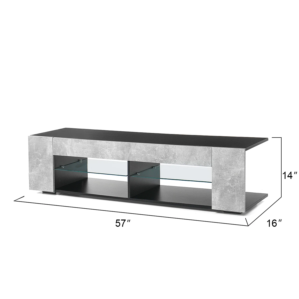 4-Shelf TV Cabinet Modern TV Stand Unit with Bookshelves + LED Light TV Console Living Room Furniture for Home Office
4-Shelf TV Cabinet Modern TV Stand Unit with Bookshelves + LED Light TV Console Living Room Furniture for Home Office