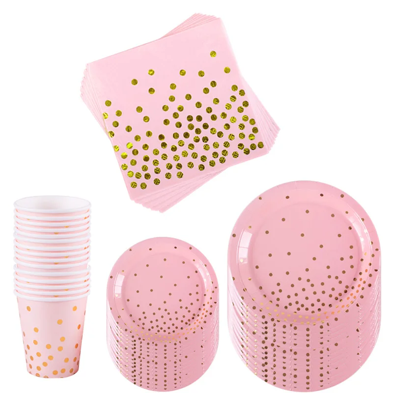 High Quality Hot Stamping White Disposable Tableware Rose Gold Plate/Napkin/Cup/Straw Adult Happy Birthday Party Deco Kids
High Quality Hot Stamping White Disposable Tableware Rose Gold Plate/Napkin/Cup/Straw Adult Happy Birthday Party Deco Kids