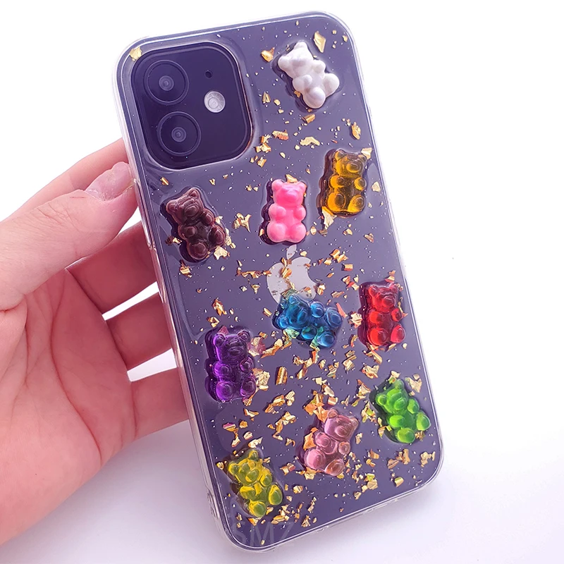 Three-Dimensional Kawaii Crystal Clear Fresh Candy Bear Cute iPhone 12 Pro Case For iPhone 14 Mini 11 Tinfoil Glitter Cover Etui
Three-Dimensional Kawaii Crystal Clear Fresh Candy Bear Cute iPhone 12 Pro Case For iPhone 14 Mini 11 Tinfoil Glitter Cover Etui