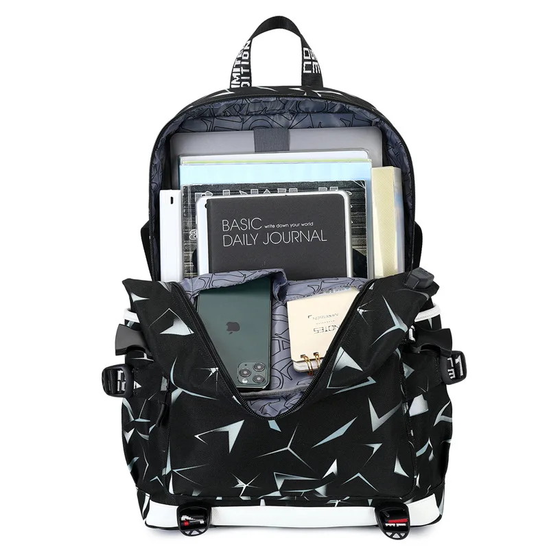 Printed Backpack Fashion Male High School Student School Bag Printed Water Repellent Computer Travel Backpack Black Book Bag
Printed Backpack Fashion Male High School Student School Bag Printed Water Repellent Computer Travel Backpack Black Book Bag