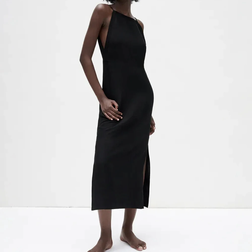 Za 2021 Summer women long evening Party bag hip Wrap Dresses Side split Vestidos Slit linen robe chic sleeveless vest Midi Dress
Za 2021 Summer women long evening Party bag hip Wrap Dresses Side split Vestidos Slit linen robe chic sleeveless vest Midi Dress