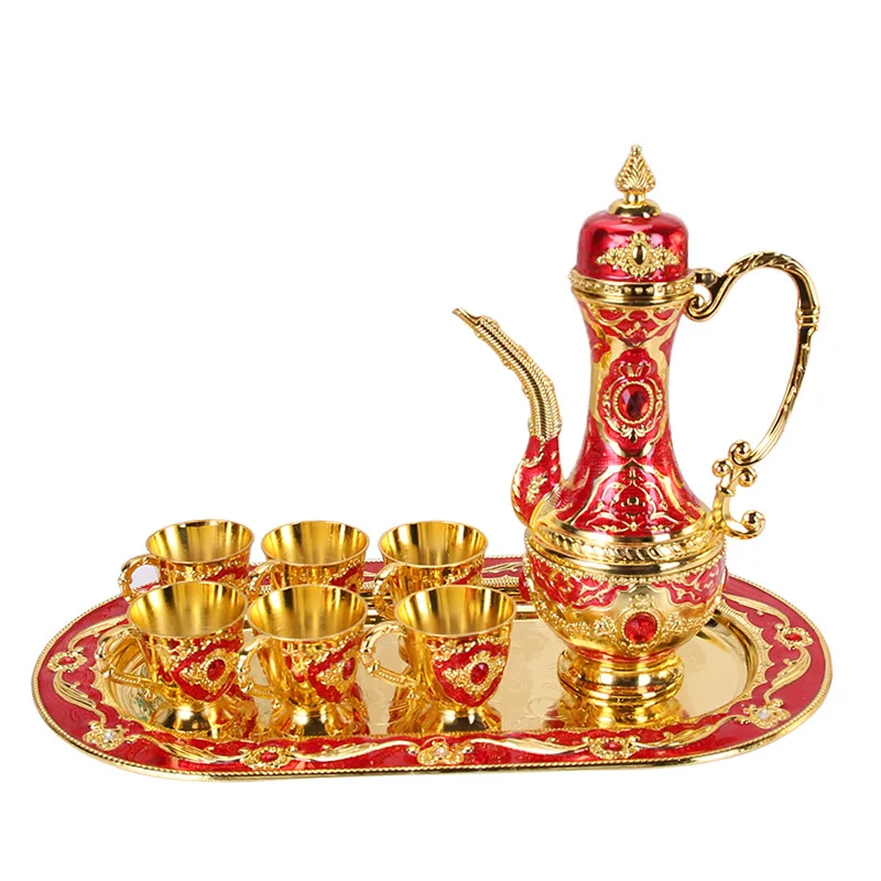 Retro Palace Wine Set Wedding Zinc Alloy Bar Tender Sets Metal Gold Silver Wine Pot White Flagon Gift Set Home Decor
Retro Palace Wine Set Wedding Zinc Alloy Bar Tender Sets Metal Gold Silver Wine Pot White Flagon Gift Set Home Decor