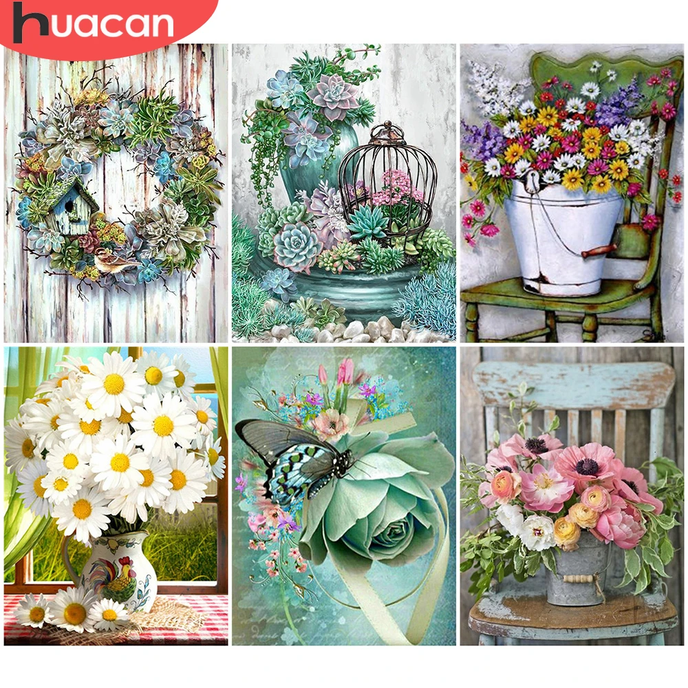 HUACAN DIY Full Square Round Diamond Painting Flower 5D Diamond Embroidery Daisy Mosaic Rhinestone Cross Stitch Wreath Decor
HUACAN DIY Full Square Round Diamond Painting Flower 5D Diamond Embroidery Daisy Mosaic Rhinestone Cross Stitch Wreath Decor