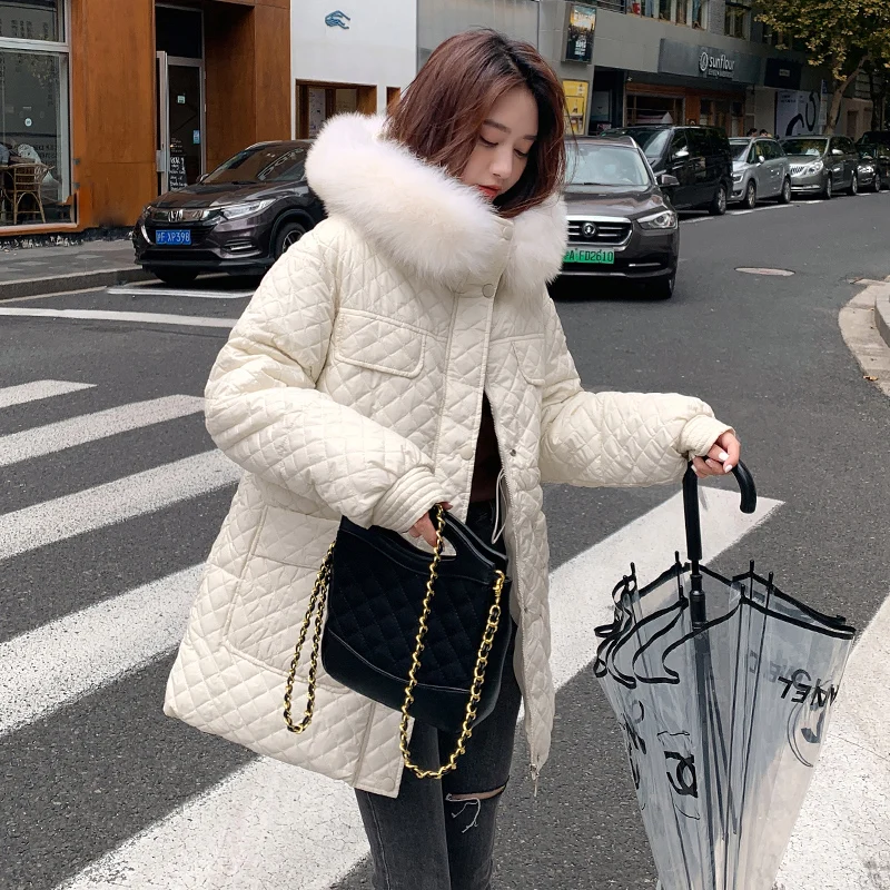 2021 New Fashion Big Fur Collar Women's Winter Jacket Thickened Warmth Waist Slimming Ladies Long-sleeved Parka Jacket Jacket
2021 New Fashion Big Fur Collar Women's Winter Jacket Thickened Warmth Waist Slimming Ladies Long-sleeved Parka Jacket Jacket