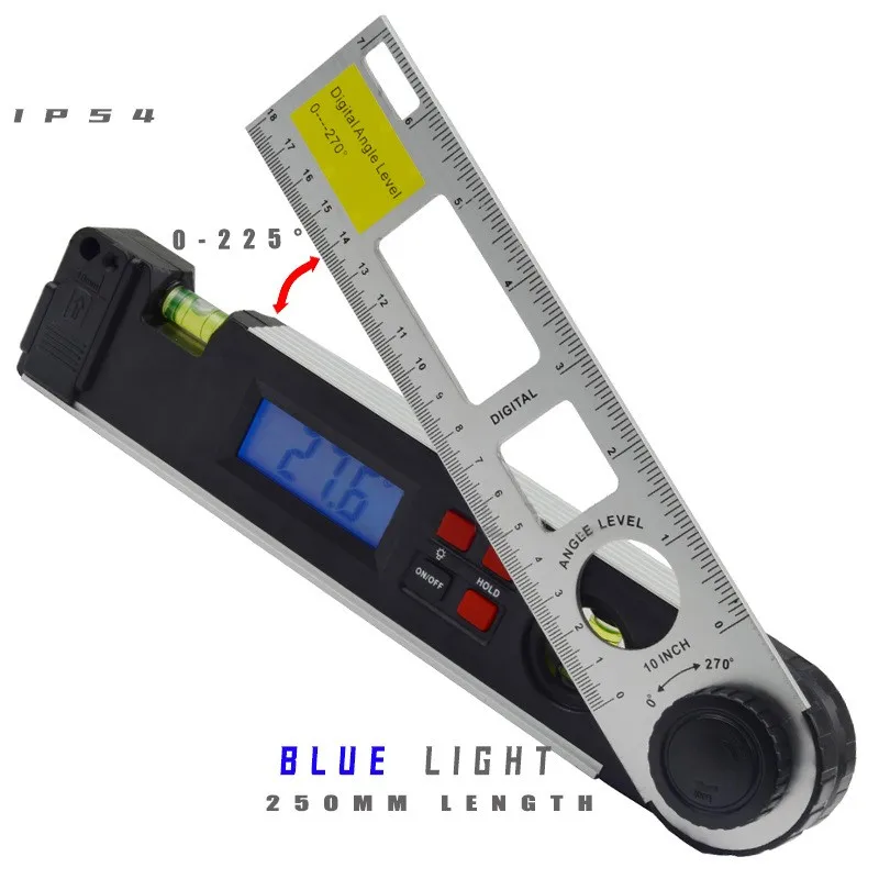 Neoteck 0~225° Digital Protractor Spirit Level Angle Finder Gauge Meter Digital Angle Finder Electronic Protractor LCD Display
Neoteck 0~225° Digital Protractor Spirit Level Angle Finder Gauge Meter Digital Angle Finder Electronic Protractor LCD Display
