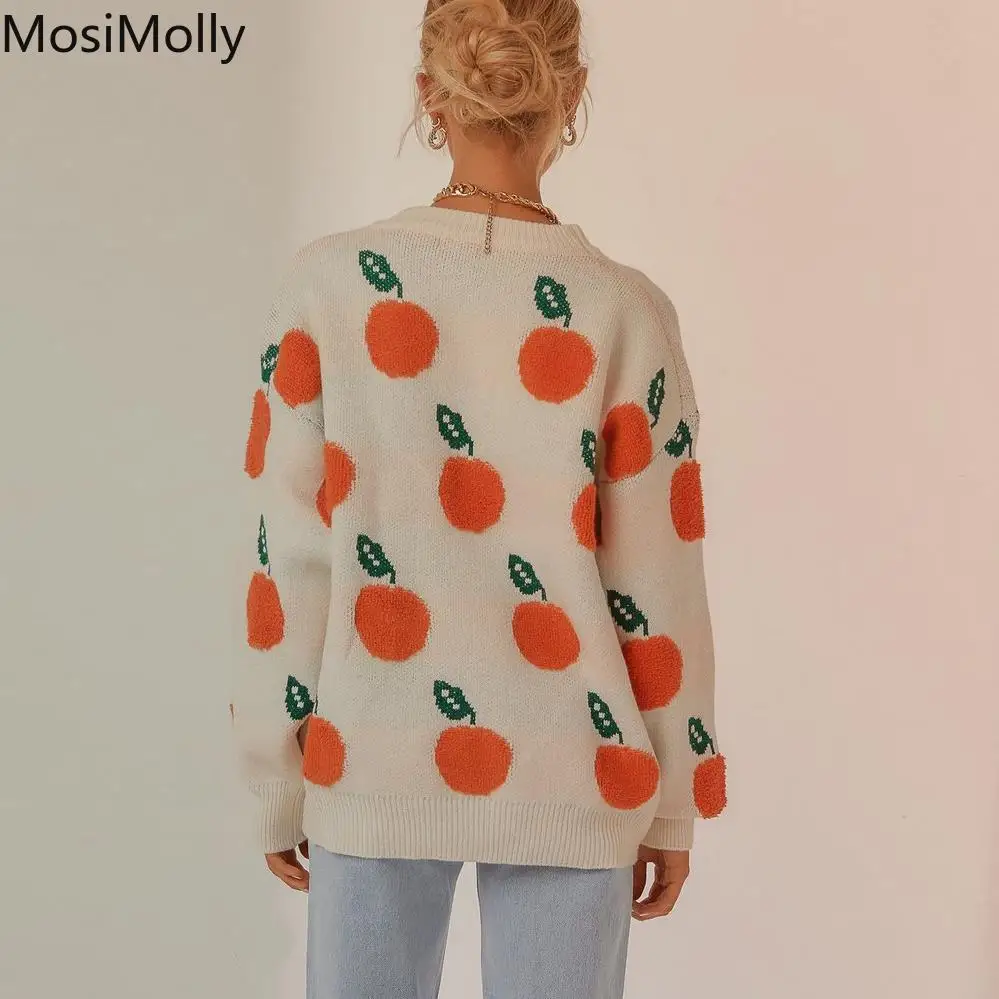 Navy Blue Sweater Women Jumper Pullovers Orange Jacquard Sweaters Pullovers Knits Jumper 2021 AW Sweater Sweater Women
Navy Blue Sweater Women Jumper Pullovers Orange Jacquard Sweaters Pullovers Knits Jumper 2021 AW Sweater Sweater Women