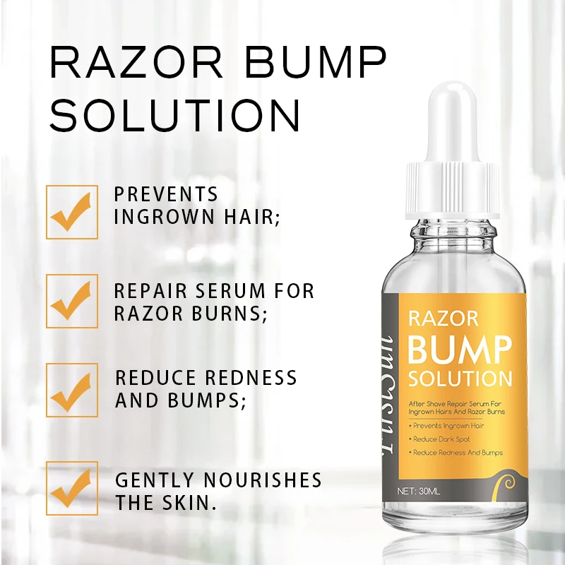 Razor Bump Stopper Hair Ingrown Care After Shave Reduces Dark Spots Redness Shaver Burns Men's and Women's Serum Solution 10ml
Razor Bump Stopper Hair Ingrown Care After Shave Reduces Dark Spots Redness Shaver Burns Men's and Women's Serum Solution 10ml