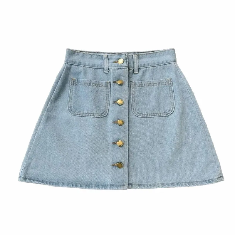New 2021 Spring Summer TRF Womens ALine Jeans Short Denim Mini Skirt Button Off Double Pockets Harajuku Sexy Y2K Falda Skirts
New 2021 Spring Summer TRF Womens ALine Jeans Short Denim Mini Skirt Button Off Double Pockets Harajuku Sexy Y2K Falda Skirts