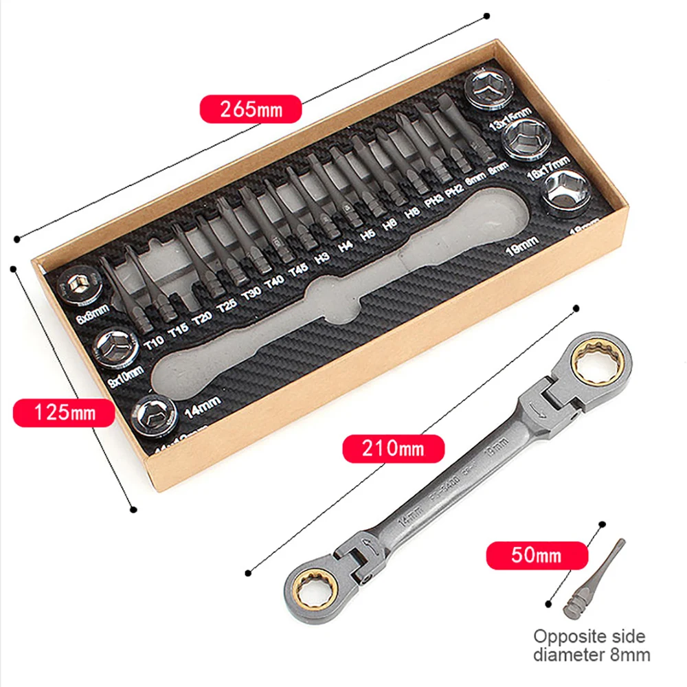 Multifunction Ratcheting Socket Wrench Set Box End Wrench Metric With Screwdriver Adapter Socket Bit Plumb Pipe Auto Repair Tool
Multifunction Ratcheting Socket Wrench Set Box End Wrench Metric With Screwdriver Adapter Socket Bit Plumb Pipe Auto Repair Tool