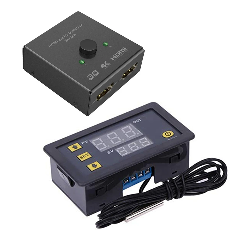 HDMI Switcher 2 Ports Bi-Direction Manual Switch with W3230 10A Digital Temperature Controller
HDMI Switcher 2 Ports Bi-Direction Manual Switch with W3230 10A Digital Temperature Controller