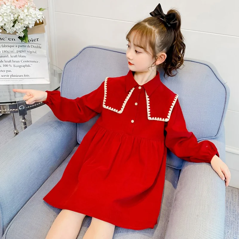 Dress For Girls Spring Autumn Christmas Birthday Party Children Red Dresses Korean Fashion Teenage Girls Outerwear 6 7 9 11 13Y
Dress For Girls Spring Autumn Christmas Birthday Party Children Red Dresses Korean Fashion Teenage Girls Outerwear 6 7 9 11 13Y