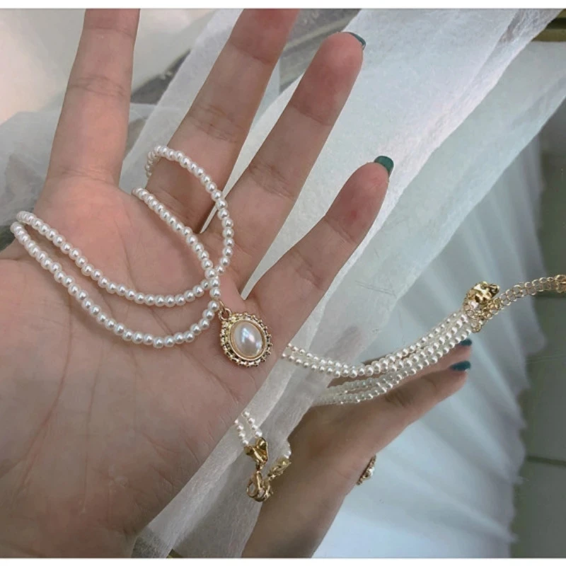 2021 New Fashion Palace Necklace~Double Layer Imitation Pearl Necklace Clavicle Chain Choker Neck Jewelry Women Aesthetic
2021 New Fashion Palace Necklace~Double Layer Imitation Pearl Necklace Clavicle Chain Choker Neck Jewelry Women Aesthetic