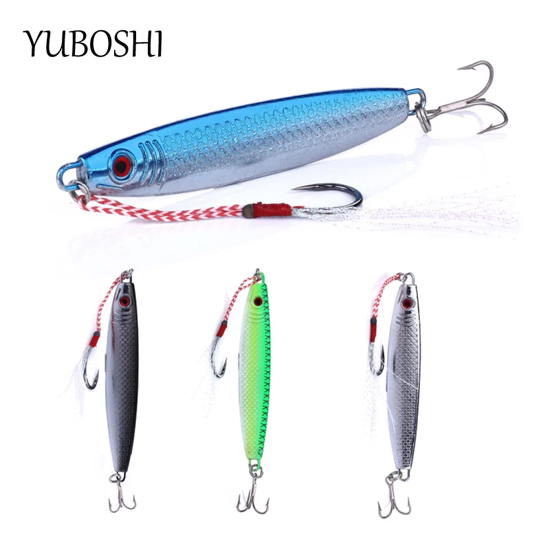 1Pcs YUBOSHI Brand 9.5CM-40G Iron Plate Lead Hard bait Jigging Fish Bass Scale Design Fishing Lure Fishing Accessories
1Pcs YUBOSHI Brand 9.5CM-40G Iron Plate Lead Hard bait Jigging Fish Bass Scale Design Fishing Lure Fishing Accessories