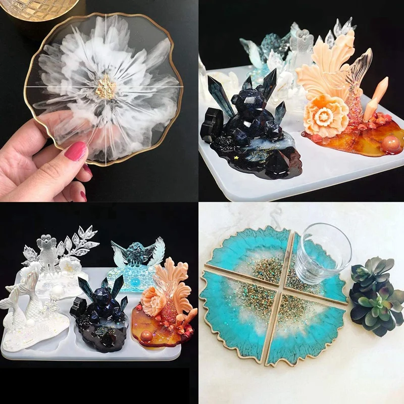 29PCS Silicone Resin Molds Set, 2PCS Large Size Irregular Coaster Molds,12PCS Glitter Sequins and 15PCS Resin Tools Kit
29PCS Silicone Resin Molds Set, 2PCS Large Size Irregular Coaster Molds,12PCS Glitter Sequins and 15PCS Resin Tools Kit