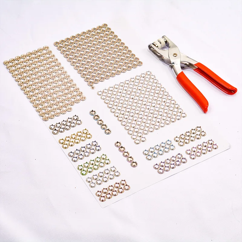Hand Pressure Pliers Set Eco-friendly Color Button Set Includes 1 Pliers 10 Solid Buckles 10 Colors 10 XY Five-prong Buckles
Hand Pressure Pliers Set Eco-friendly Color Button Set Includes 1 Pliers 10 Solid Buckles 10 Colors 10 XY Five-prong Buckles