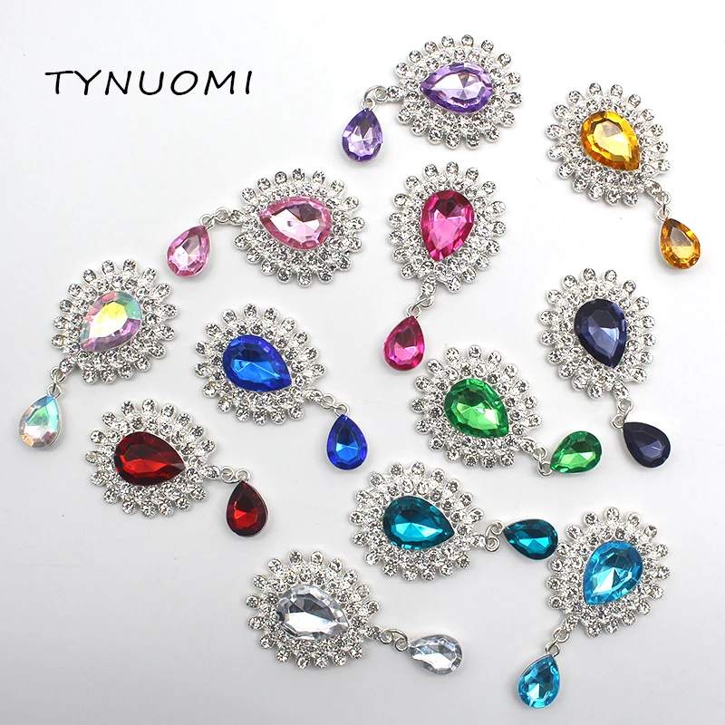 New 5Pcs 55*30MM Alloy Rhinestone Drop Pendant For Colthing Wedding Handmade DIY For Clothing Wedding Decoration Accessories
New 5Pcs 55*30MM Alloy Rhinestone Drop Pendant For Colthing Wedding Handmade DIY For Clothing Wedding Decoration Accessories