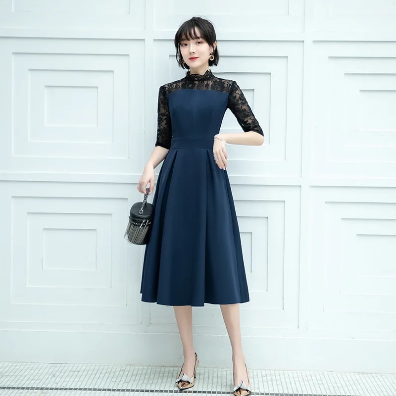 Женское милое кружевное платье с высоким воротником, элегантное атласное платье средней длины, платье для невесты, подружки невесты, свадеб...
Женское милое кружевное платье с высоким воротником, элегантное атласное платье средней длины, платье для невесты, подружки невесты, свадеб...