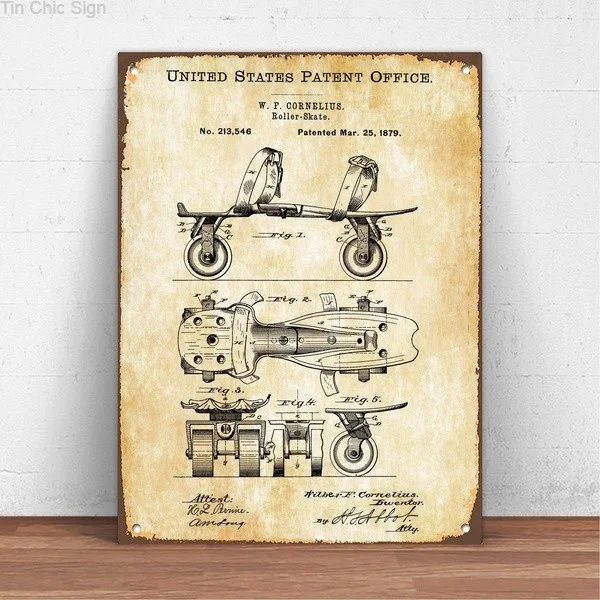 Tin Chic Sign Vintage Roller Skate Patent Metal Tin Sign Metal Sign Wall Decor Fashion Art Decor Poster,Man Cave,Garage,Bar,Pub
Tin Chic Sign Vintage Roller Skate Patent Metal Tin Sign Metal Sign Wall Decor Fashion Art Decor Poster,Man Cave,Garage,Bar,Pub