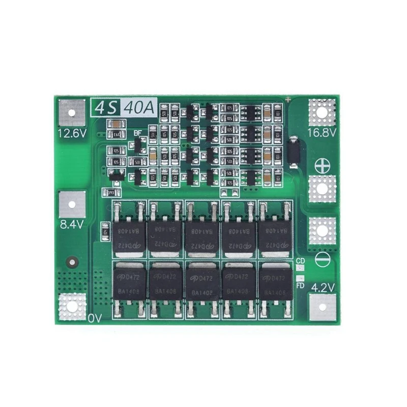 FULL-4S 40A 18650 Li-Ion Lithium Battery Charger PCB Board BMS Protection Module for Drill Motor 14.8V 16.8V Lipo Cell Module
FULL-4S 40A 18650 Li-Ion Lithium Battery Charger PCB Board BMS Protection Module for Drill Motor 14.8V 16.8V Lipo Cell Module