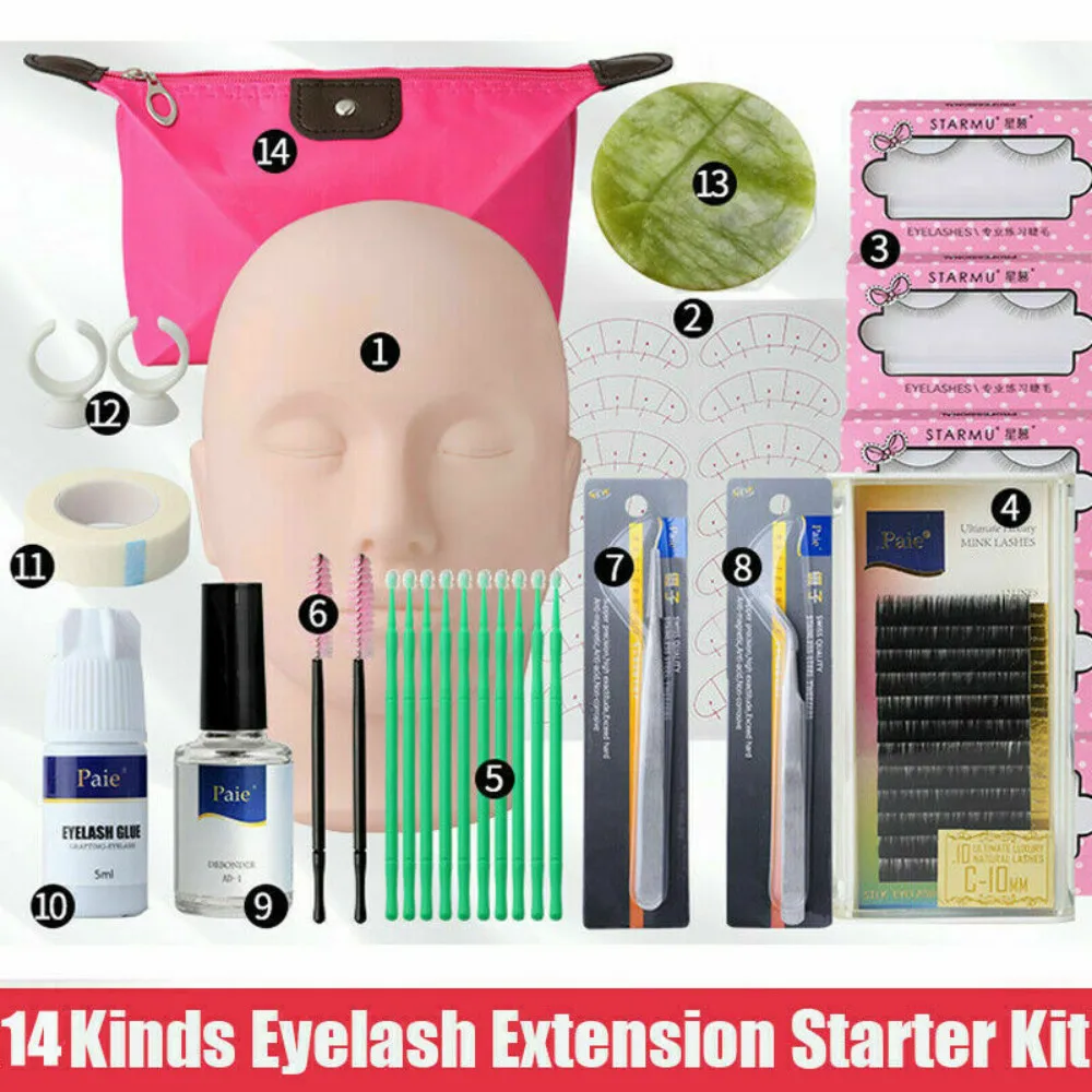 14 kinds Professional Training Eyelashes kit False Eyelash Extension Grafting Practice Curl Tweezer Tools Set
14 kinds Professional Training Eyelashes kit False Eyelash Extension Grafting Practice Curl Tweezer Tools Set