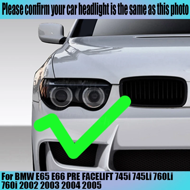 Для BMW E65 E66 PRE FACELIFT 745i 745Li 760Li 760i 2002 2003 2004 2005 разноцветный RGB Angel Eye Halo Ring Kit |