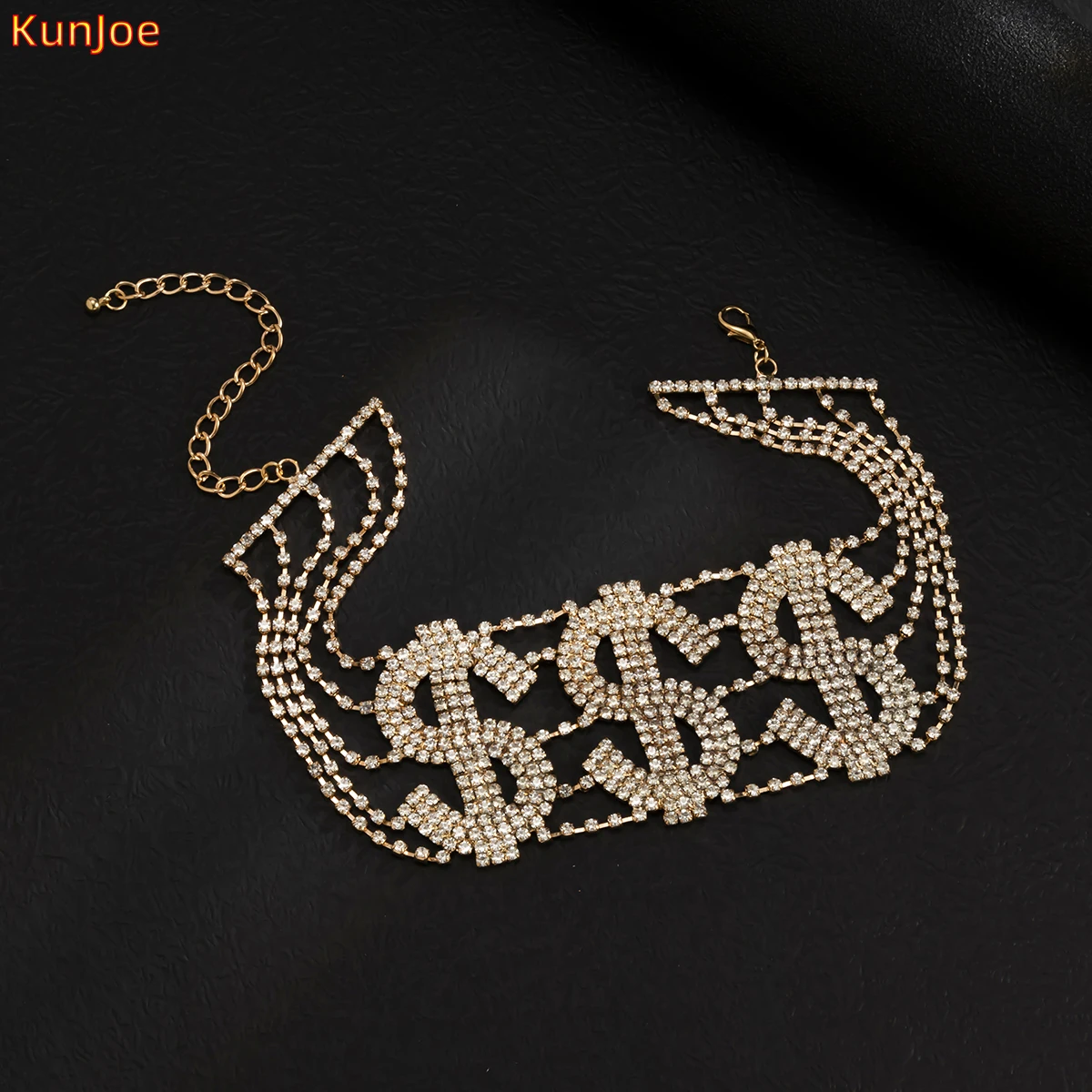 KunJoe Big Money Dollar Rhinestone Necklace Statement Choker for Women Fashion Crystal Collar Necklace Chain Party Jewelry Gift
KunJoe Big Money Dollar Rhinestone Necklace Statement Choker for Women Fashion Crystal Collar Necklace Chain Party Jewelry Gift