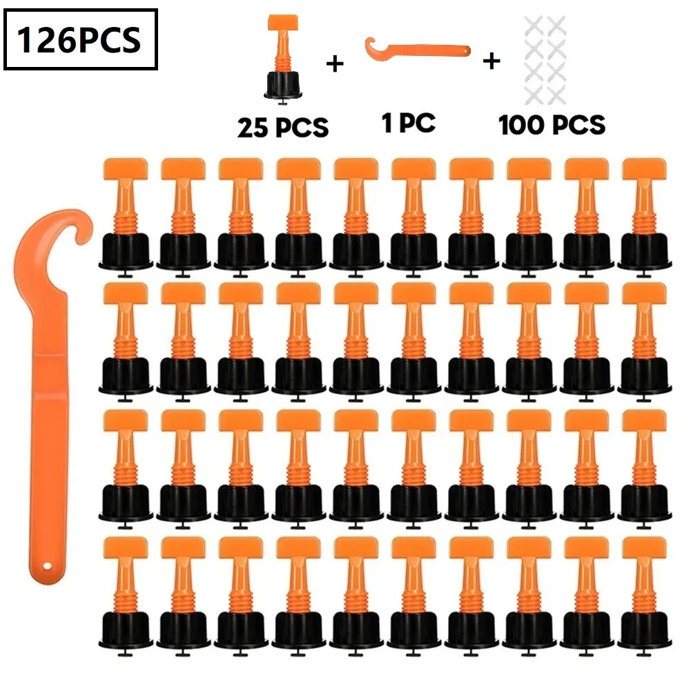 126pcs Reusable Tile Leveling System Wall Floor Tile Leveler Spacers With Wrench For Floor Wall Construction Tools.Locator/
126pcs Reusable Tile Leveling System Wall Floor Tile Leveler Spacers With Wrench For Floor Wall Construction Tools.Locator/