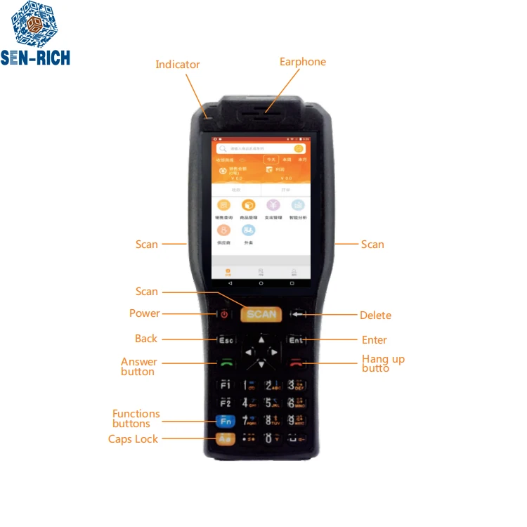 IP65 Industrial PDA Handheld Computer Wireless Android 1D 2D Barcode Scanner 2D CMOS Camera qr code reader
IP65 Industrial PDA Handheld Computer Wireless Android 1D 2D Barcode Scanner 2D CMOS Camera qr code reader