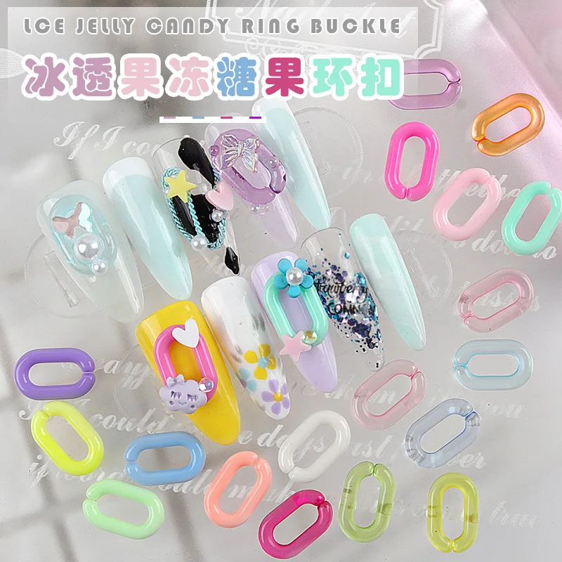30Pcs Mix Colors Nail Art Hollow Lock Design Rhinestones Jelly Candy Ring Buckle Designer Charms For Acrylic Nail Decoration
30Pcs Mix Colors Nail Art Hollow Lock Design Rhinestones Jelly Candy Ring Buckle Designer Charms For Acrylic Nail Decoration