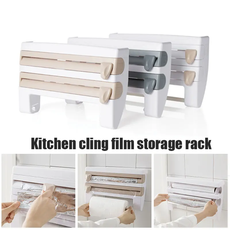 Multifunction Film Storage Rack Nail Free Plastic Refrigerator Cling Film Storage Rack Shelf Wall Hanging Kitchen can CS
Multifunction Film Storage Rack Nail Free Plastic Refrigerator Cling Film Storage Rack Shelf Wall Hanging Kitchen can CS