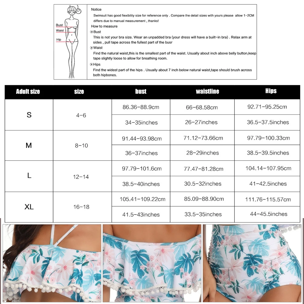 Women Sexy Ruffled Split Swimsuit Halter Swimwear Push-up Bra Bikini Set 2021 High Waist Beachwear Floral Printing Bikini Set
Women Sexy Ruffled Split Swimsuit Halter Swimwear Push-up Bra Bikini Set 2021 High Waist Beachwear Floral Printing Bikini Set