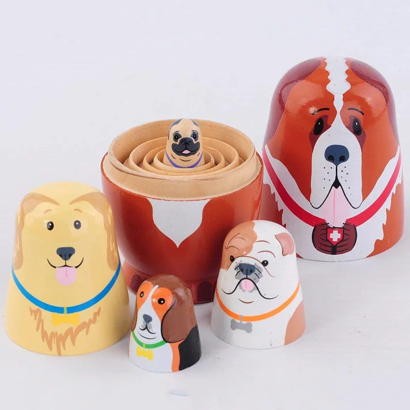 5pcs Dog Russian Matryoshka Dolls Handmade Basswood Nesting Dolls Set Matryoshka Dolls Toys Home Decor Toys
5pcs Dog Russian Matryoshka Dolls Handmade Basswood Nesting Dolls Set Matryoshka Dolls Toys Home Decor Toys