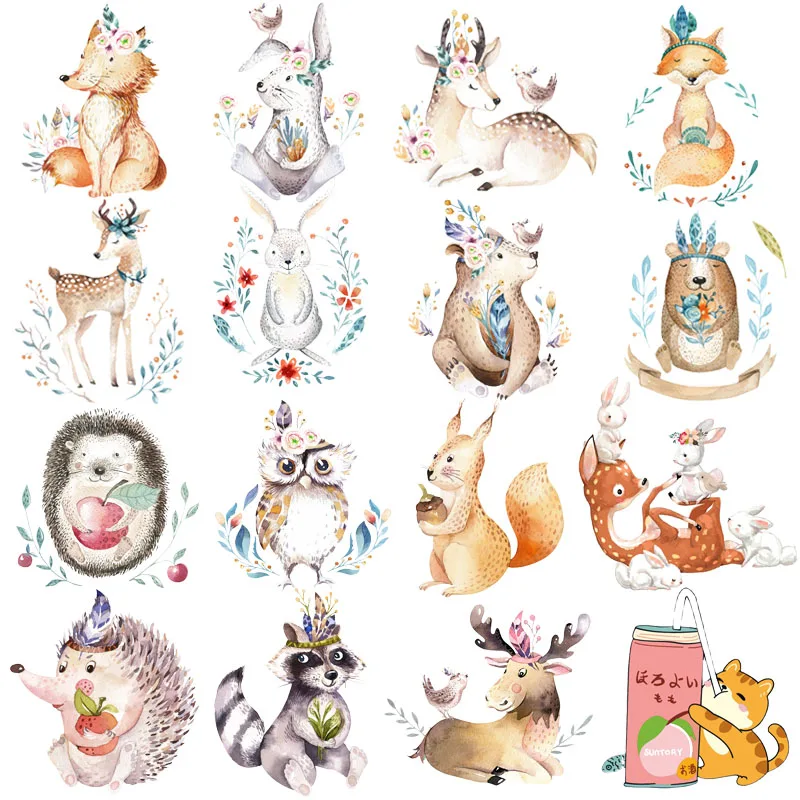 Prajna Jungle Animals Cartoon Iron On Transfers Vynil Heat Transfer Thermal Patches For Clothing Fox Deer Bear Ironing Stickers
Prajna Jungle Animals Cartoon Iron On Transfers Vynil Heat Transfer Thermal Patches For Clothing Fox Deer Bear Ironing Stickers