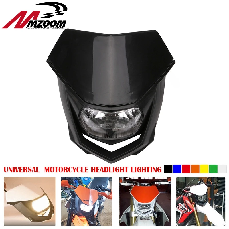 Universal Motorcycle Headlight Head Lamp Lighting Enduro Dual Sport Dirt Bike H4 Headlight Fairing For Yamaha Honda Suzuki KTM
Universal Motorcycle Headlight Head Lamp Lighting Enduro Dual Sport Dirt Bike H4 Headlight Fairing For Yamaha Honda Suzuki KTM