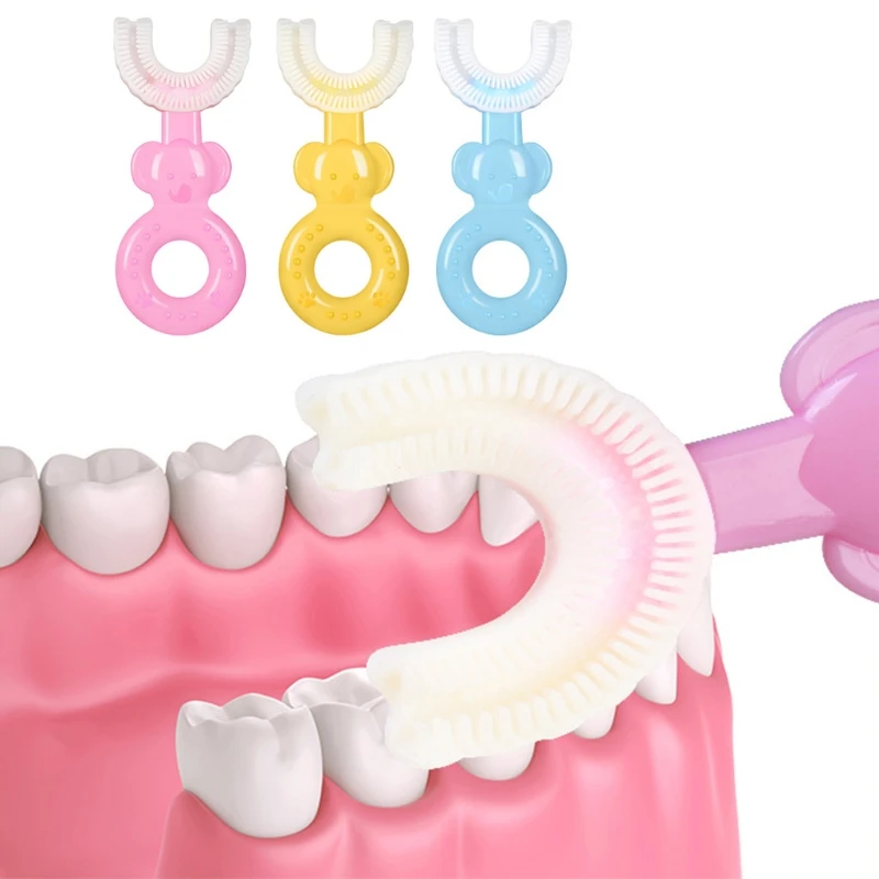 Детские U-образные зубные щетки для чистки рта на 360 °, портативные зубные щетки для защиты десен 
Детские U-образные зубные щетки для чистки рта на 360 °, портативные зубные щетки для защиты десен