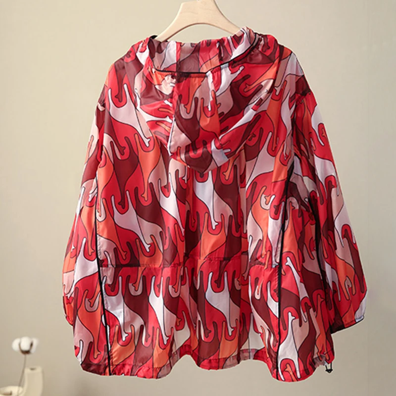 VGH Casual Print Coats For Women Stand Collar Long Sleeve Hit Color Loose Sun Protection Tops Female 2021 Spring Fashion Clothes
VGH Casual Print Coats For Women Stand Collar Long Sleeve Hit Color Loose Sun Protection Tops Female 2021 Spring Fashion Clothes