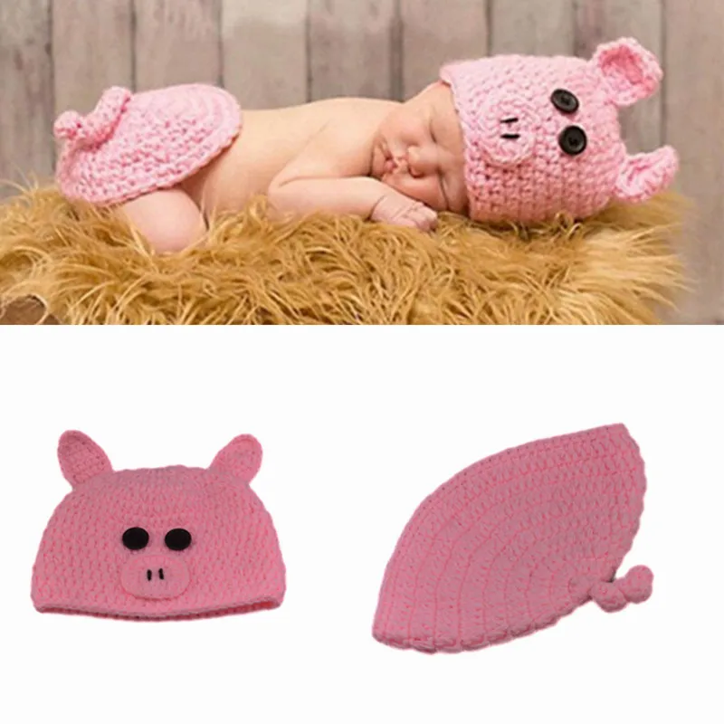 Cute 2pcs/set Newborn Photography Costume Handmade Crochet Clothing Pink Pig Hat+Pant Outfit
Cute 2pcs/set Newborn Photography Costume Handmade Crochet Clothing Pink Pig Hat+Pant Outfit