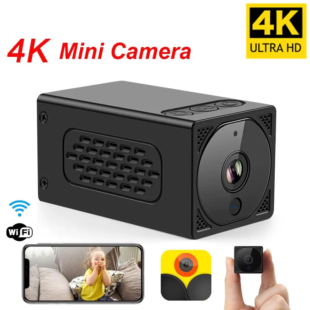 Мини-камера 4K WIFI 1080P IP камера беспроводная безопасности USB настенное зарядное