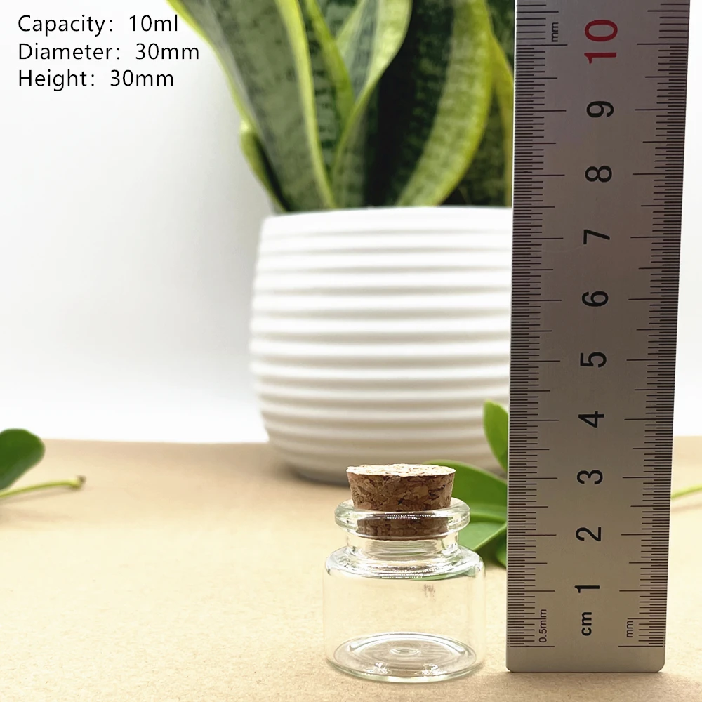 100 Pieces Glass Bottles 30*30mm 10ml Crafts Tiny Jars Stopper Transparent Empty Glass vial small Bottle Corks Mini container
100 Pieces Glass Bottles 30*30mm 10ml Crafts Tiny Jars Stopper Transparent Empty Glass vial small Bottle Corks Mini container