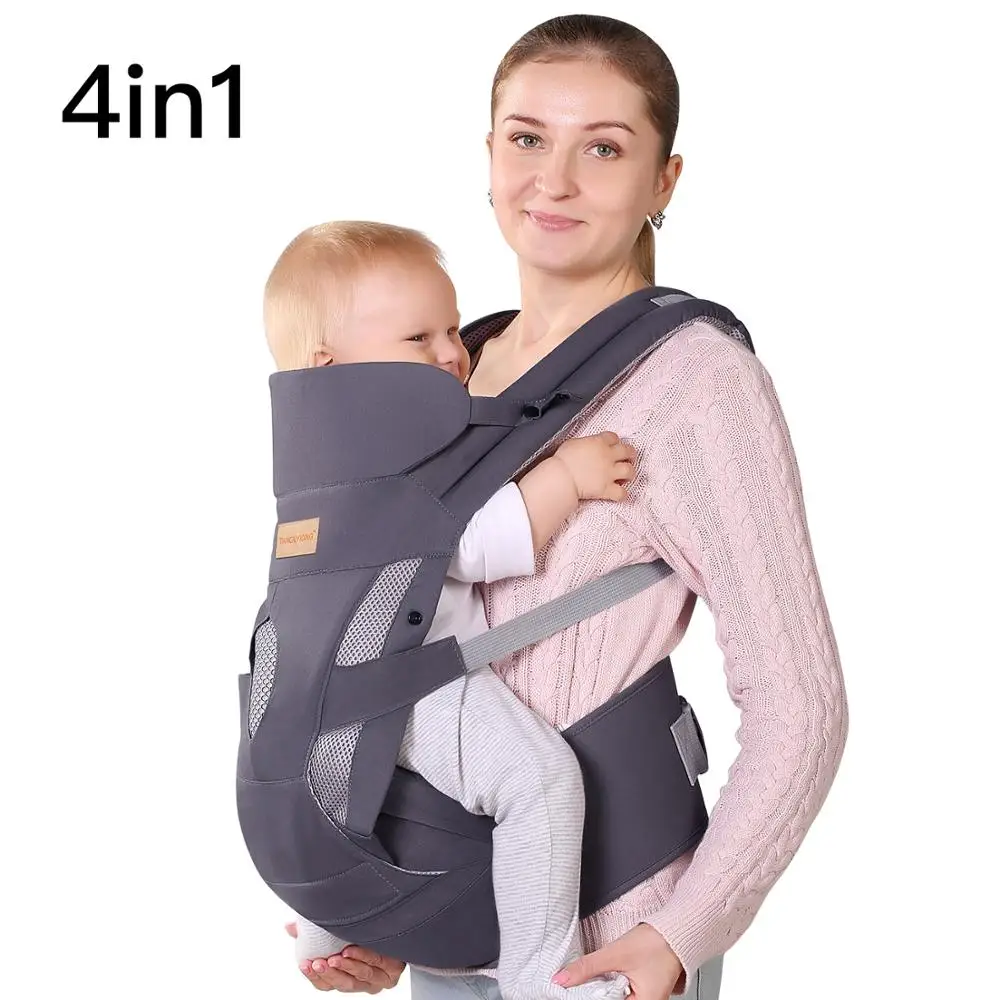

TIANCAIYIDING Ergonomic Baby Carrier Wrap Kid Baby Hipseat Sling Front Facing Kangaroo Comfortable Baby Carrier For kid 0-48M