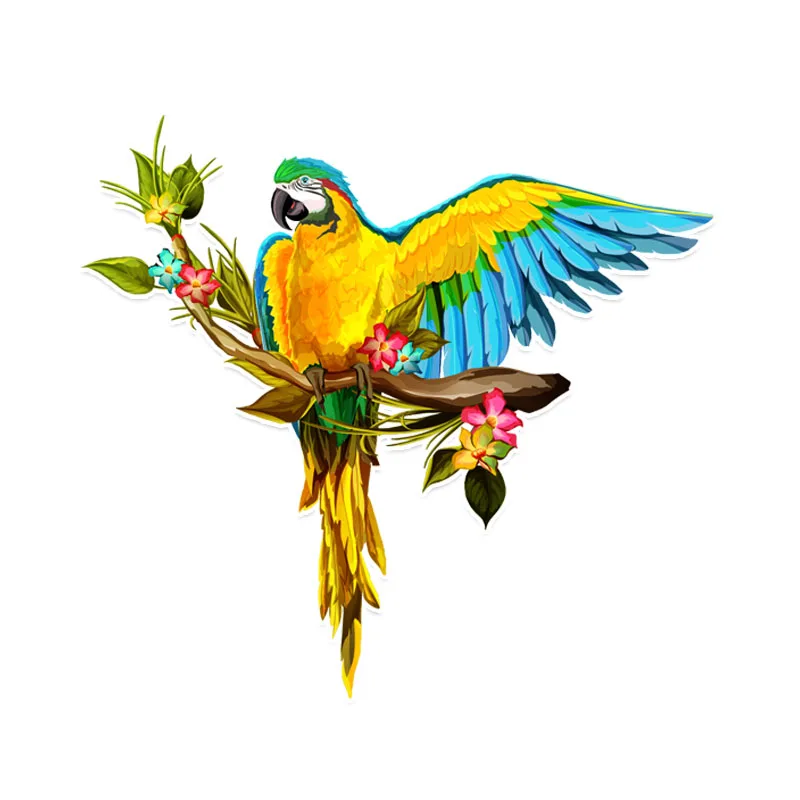 

Interesting Parrot with Wings Flight PVC Colored Decor Car Sticker Personalized High Quality Decal,14cm*13cm