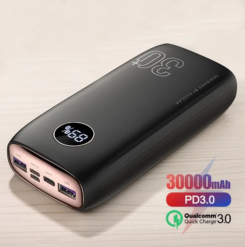 Power Bank 30000mAh USB Type C PD Fast Charging + Quick Charge 3.0 PowerBank 30000 mAh External Battery For Xiaomi iPhone 
Power Bank 30000mAh USB Type C PD Fast Charging + Quick Charge 3.0 PowerBank 30000 mAh External Battery For Xiaomi iPhone