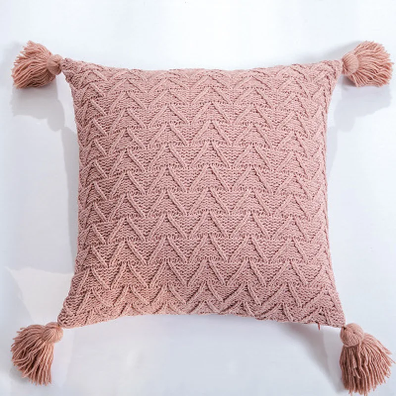 Soft Knit Cute Cuhion Cover 45x45cm Solid Pillow Cove Pink Grey Cream Tassels Home Decoration Pillow Case Square for Sofa Bed
Soft Knit Cute Cuhion Cover 45x45cm Solid Pillow Cove Pink Grey Cream Tassels Home Decoration Pillow Case Square for Sofa Bed