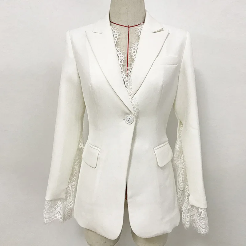 MSXU Women Elegant Retro Notched Lace Patchwork Sheath Slim Work Office Lady Business Suit
MSXU Women Elegant Retro Notched Lace Patchwork Sheath Slim Work Office Lady Business Suit