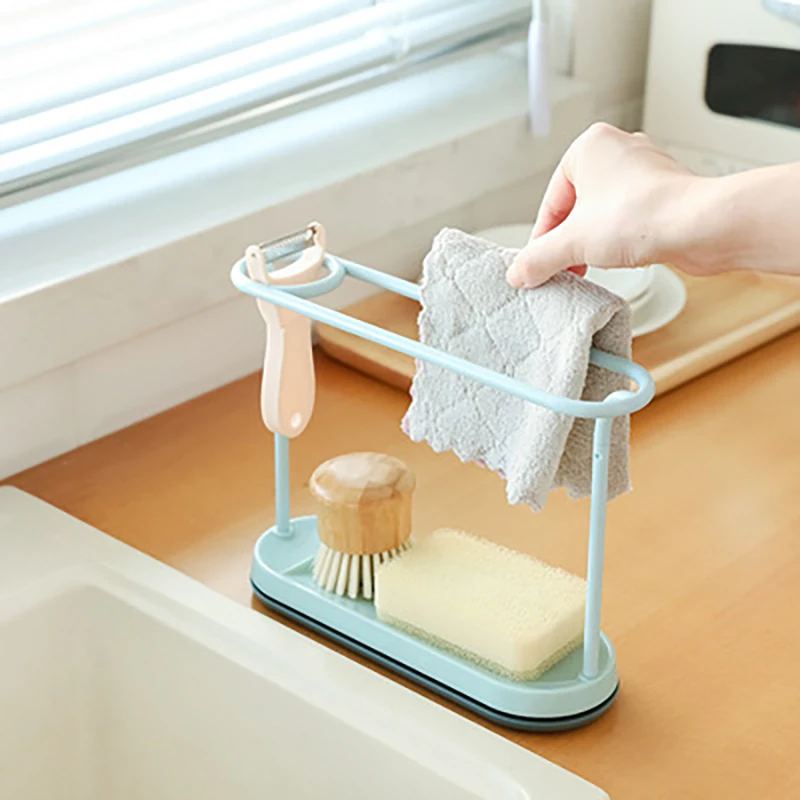 Kitchen Rag Storage Rack Oval Double Pole Sponge Drain Rack Detachable Convenient Dish Cloth Storage Shelf Household Products
Kitchen Rag Storage Rack Oval Double Pole Sponge Drain Rack Detachable Convenient Dish Cloth Storage Shelf Household Products