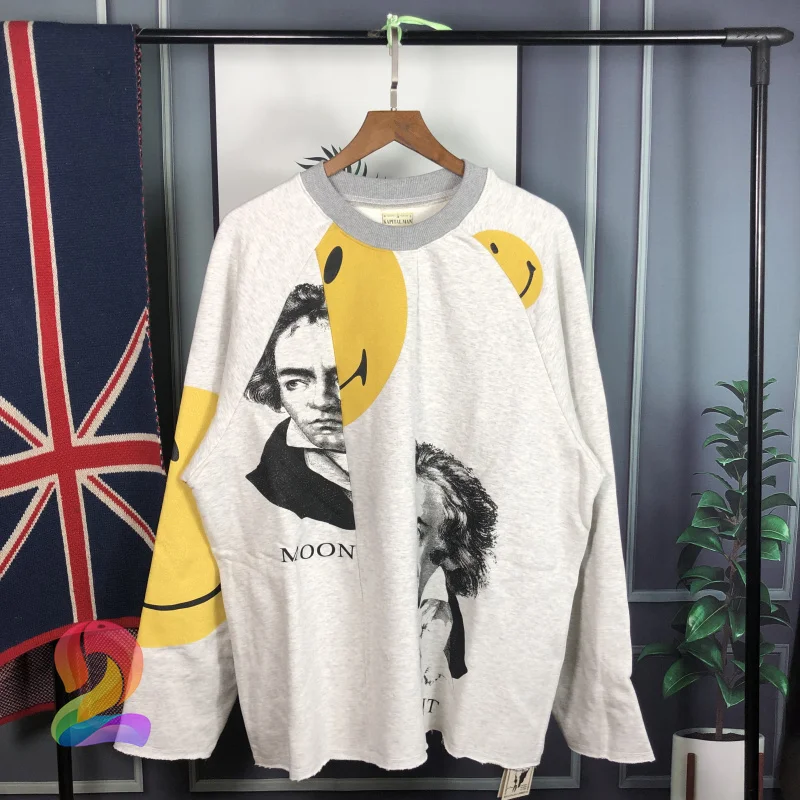 Oversize KAPITAL Sweatshirts Men's Women's Arm Smile Beethoven Pullover Kapital Stitching Sketch Loose Round Neck Sweatshirts
Oversize KAPITAL Sweatshirts Men's Women's Arm Smile Beethoven Pullover Kapital Stitching Sketch Loose Round Neck Sweatshirts