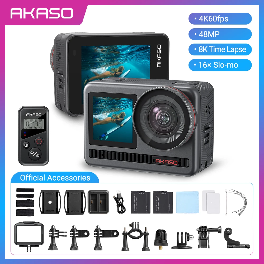 AKASO Waterproof Action Camera Brave 8 4K60fps Video Sports Cameras 48MP 4K Action Camera Touch Screen Vlog Camera SuperSmooth
AKASO Waterproof Action Camera Brave 8 4K60fps Video Sports Cameras 48MP 4K Action Camera Touch Screen Vlog Camera SuperSmooth